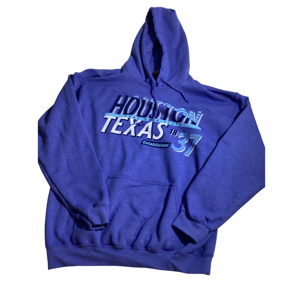 Houston Texas Established‎ 1937 Pullover Hoodie Sweatshirt Mens  Large (846)